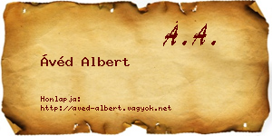 Ávéd Albert névjegykártya