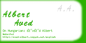 albert aved business card